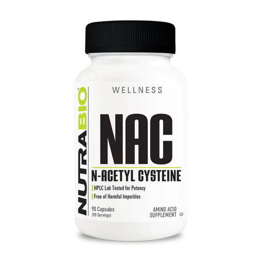 NutraBio NAC (N-Acetyl Cysteine) 600mg – 60 Capsules
