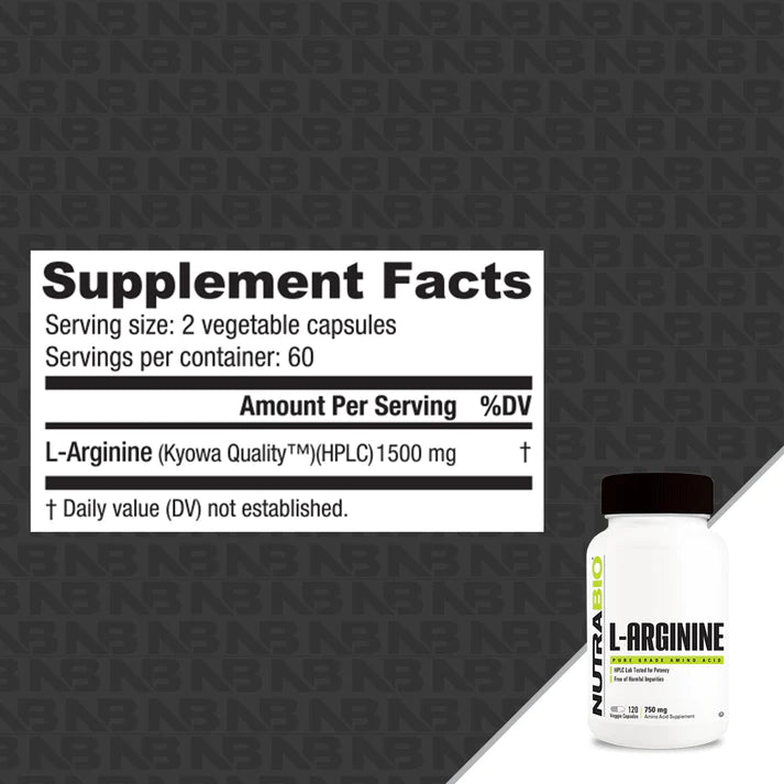 Nutrabio | Arginine (750mg)