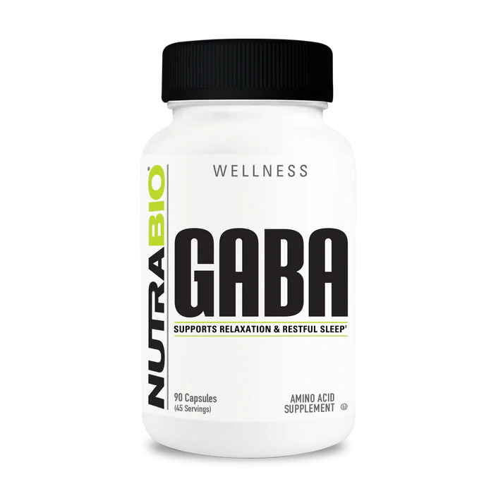 NutraBio GABA (500mg) – 90 Capsules