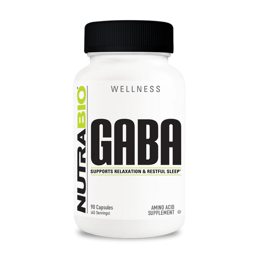 NutraBio GABA (500mg) – 90 Capsules