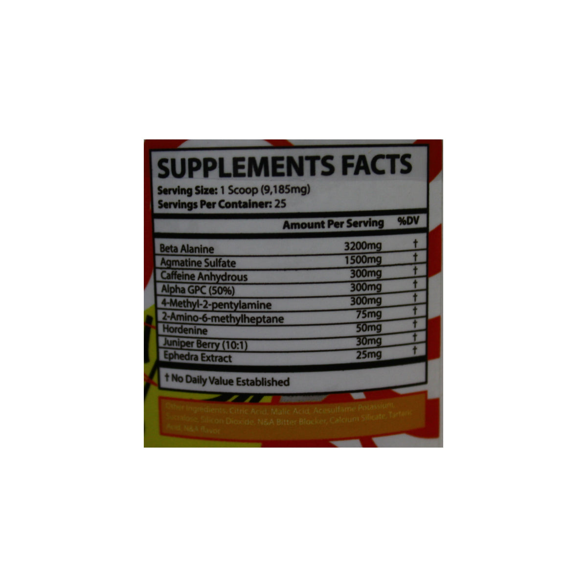 Enlightened Solutions Inception Supplement Facts label, 25 servings