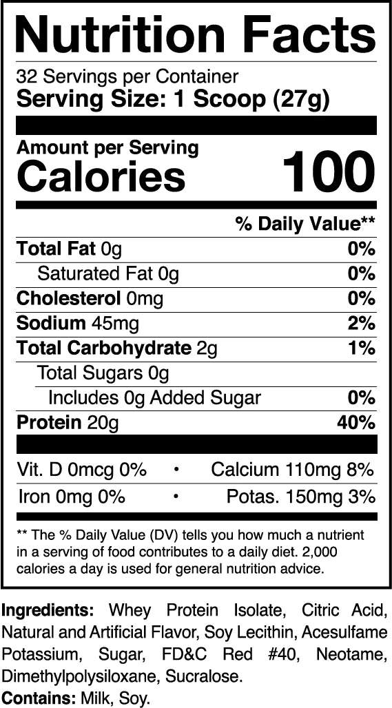Phormula-1 Nutrition Profile