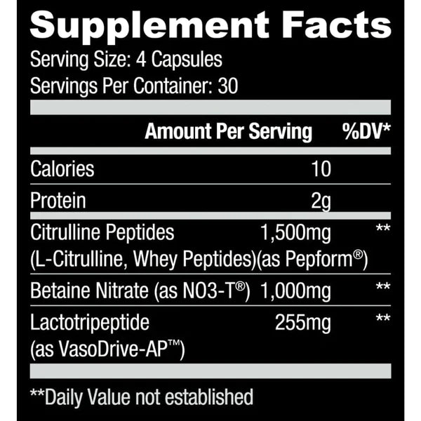 Ryse Supplements Pump Cap Max 120 Capsules