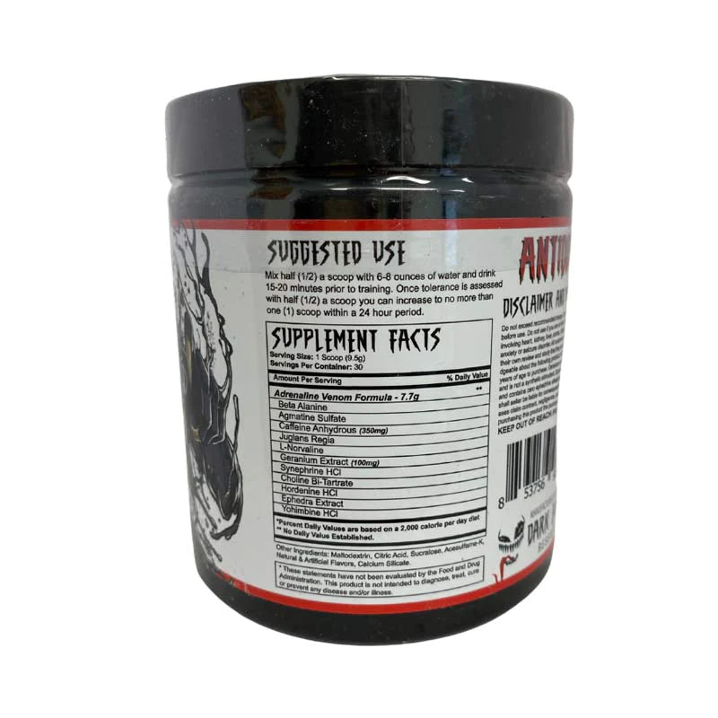 Venom Pre-Workout Ingredients