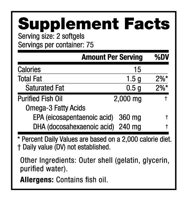 NutraBio | Fish Oil 150 cap