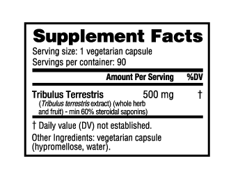 NutraBio Tribulus Terrestris β 100% Standardized Extract for Libido, Hormone & Vitality Support (90 Capsules)