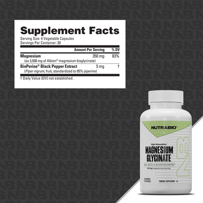 NutraBio Magnesium Glycinate — Supplement Facts