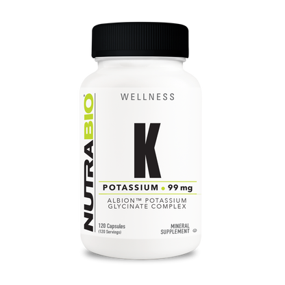 NutraBio Potassium Complex 99 mg – 120 Capsules — bottle front