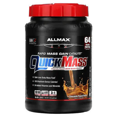 AllMax QuickMass Loaded Product Image Chocolate Peanut Butter