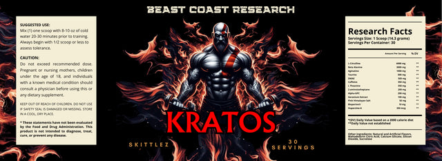 Beast Coast Kratos Energy and Focus Formula
