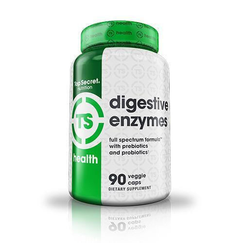 Top Secret Nutrition Digestive Enzymes Pre & Probiotics – 90 Capsules — bottle front