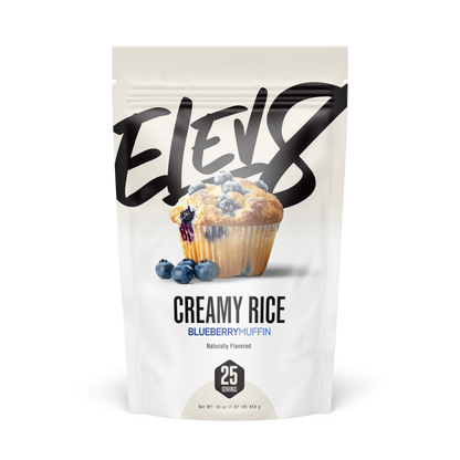 Elev8 Creamy Rice – 25 Servings — Blueberry Muffin product front