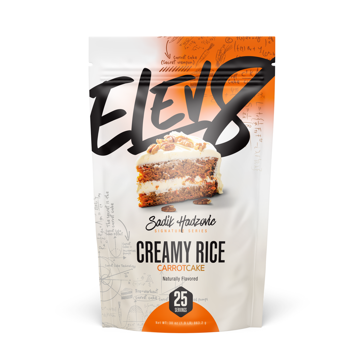 Elev8 Creamy Rice – 25 Servings — Carrot Cake product front