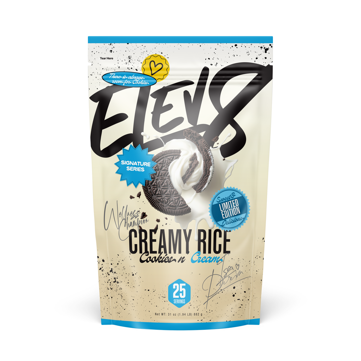 Elev8 Creamy Rice – 25 Servings — Cookies n' Cream product front