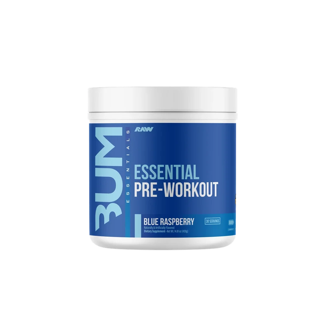 RAW Essential Pre-Workout – 30 Servings — Blue Raspberry product front