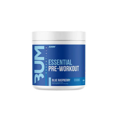 RAW Essential Pre-Workout – 30 Servings — Blue Raspberry product front