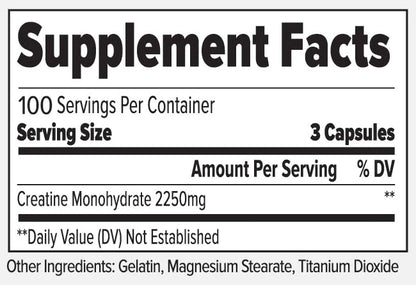 FINAFLEX Creatine Strength Supplement Capsules