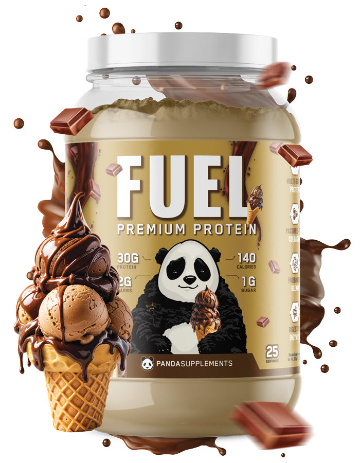 Panda Supps FUEL Premium Protein – 25 Servings — Chocolate Ice Cream product front