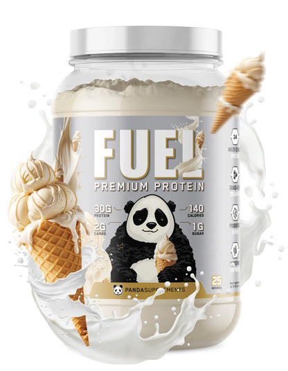 Panda Supps FUEL Premium Protein – 25 Servings — Vanilla Ice Cream product front