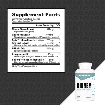 NutraBio Kidney Capsule Supplement by NutraBio