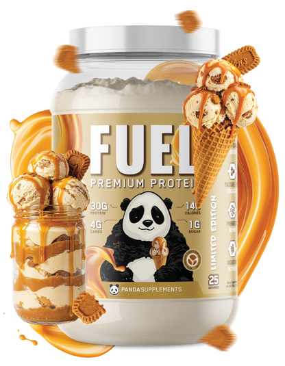 Panda Supps FUEL Premium Protein – 25 Servings — Caramel Ice Cream Crunch product front
