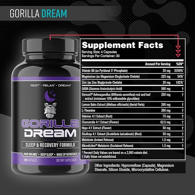 Gorilla Mind Gorilla Dream Nighttime Supplement