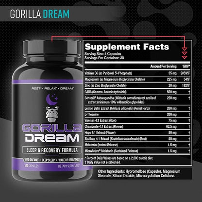 Gorilla Mind Gorilla Dream Nighttime Supplement