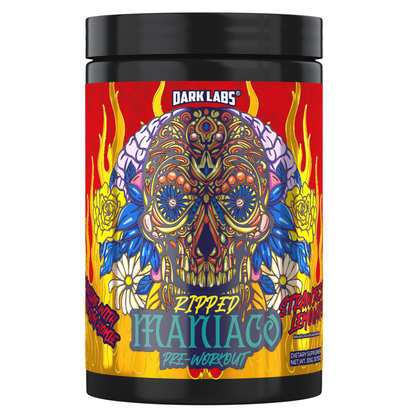 Dark Labs Maniaco Ripped Pre-Workout – 25 Servings — Strawberry Lemonade product front