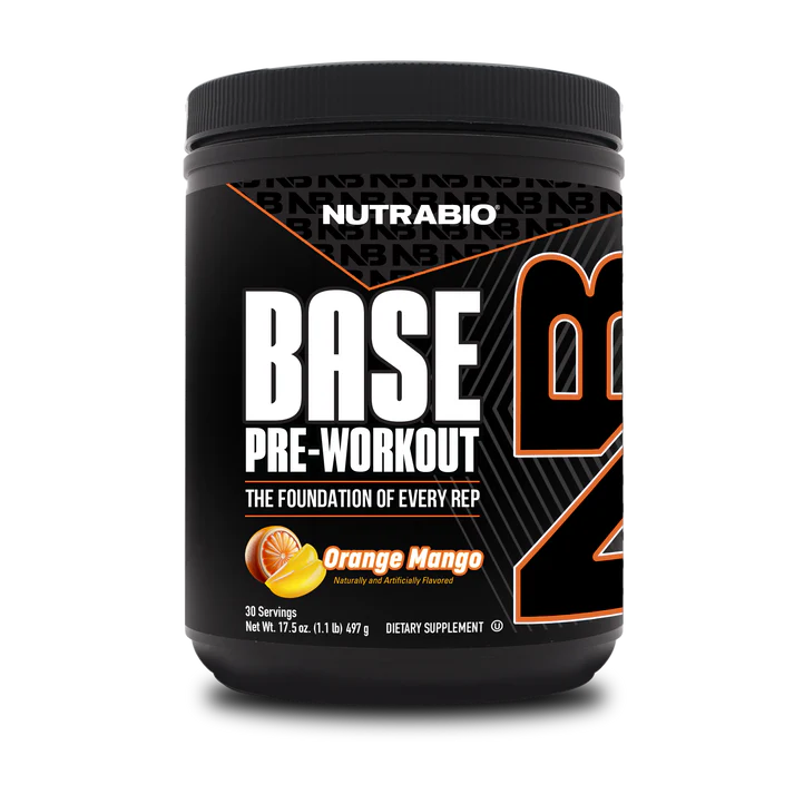 NutraBio Base Pre Workout Training Performance Supplement