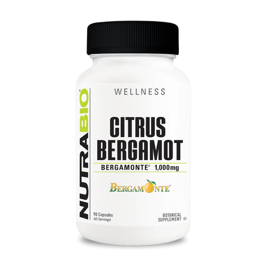 NutraBio Citrus Bergamot 1000 mg Capsule Supplement Bottle