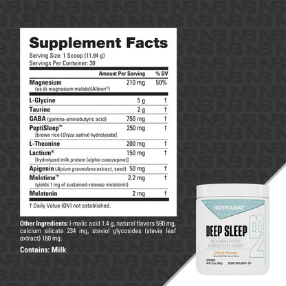 NutraBio Deep Sleep Sleep Support Supplement