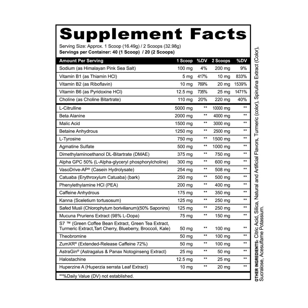 Savage Pre‑Workout – High Stim Energy, Focus & Pump (Panda × Black Magic)