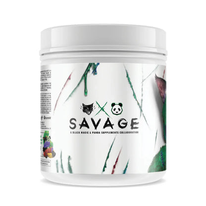 Savage Pre‑Workout – High Stim Energy, Focus & Pump (Panda × Black Magic)