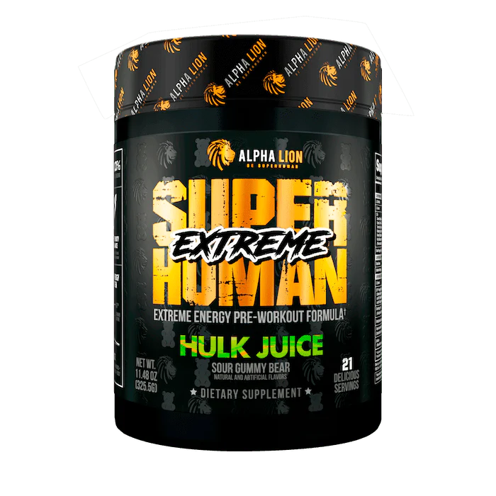 Superhuman Extreme PreWorkout Product Image Hulk Juice