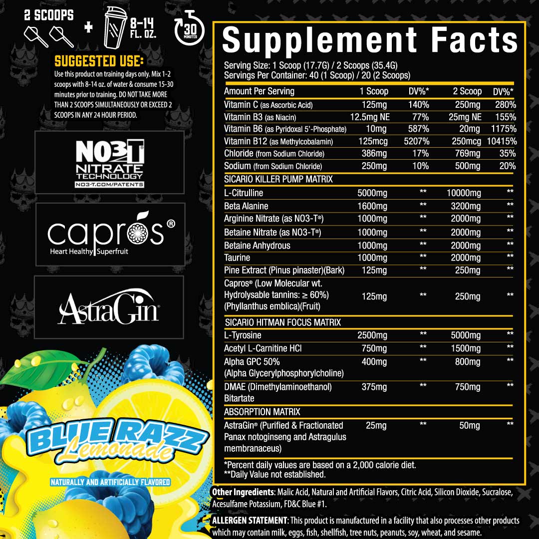 Xtremis Cartel Sicario Pump Performance Supplement