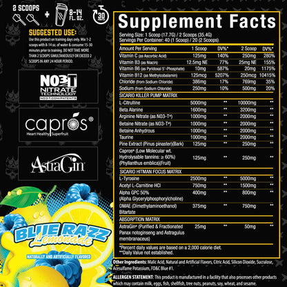 Xtremis Cartel Sicario Pump Performance Supplement