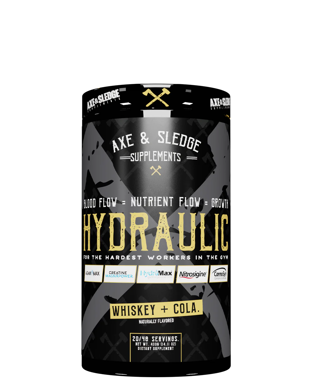 Axe & Sledge Hydraulic Stim-Free Pre-Workout Whiskey & Cola Flavor