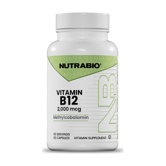 NutraBio Methyl B-12 2000mcg – 90 Capsules — product front