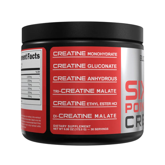 Bucked Up Six Point Creatine – bottle on a white background