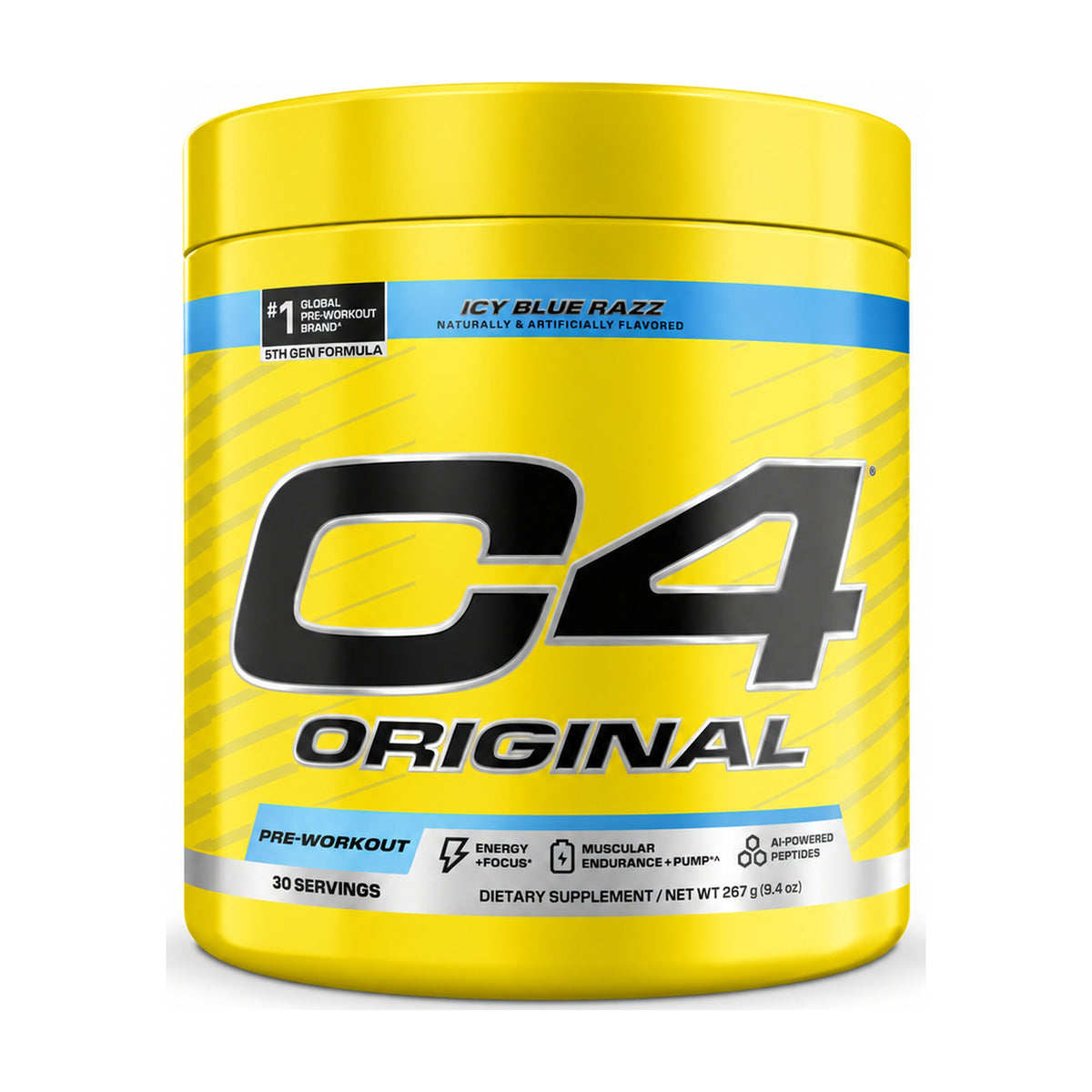 Cellucor C4 Original Pre-Workout – 30 Servings — Icy Blue Razz front
