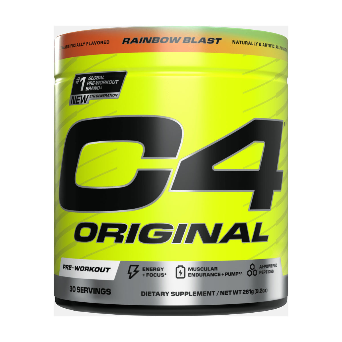 Cellucor C4 Original Pre-Workout – 30 Servings — Rainbow Blast front