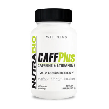 NutraBio CaffPlus – Dual‑Source Caffeine + L‑Theanine for Clean, Sustained Energy & Focus