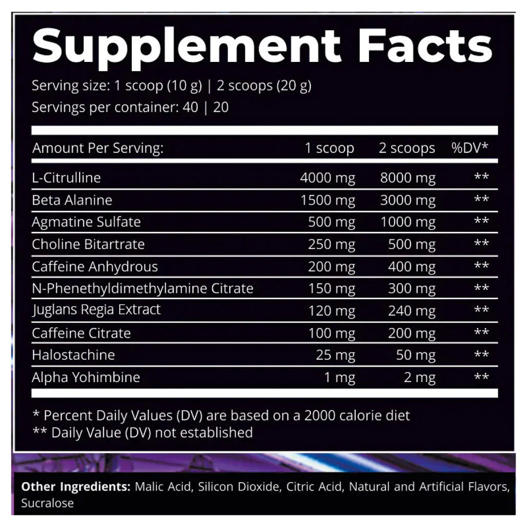 Dark Labs Crack Purple Pre‑Workout – Extreme Stim Energy, Focus & Pumps