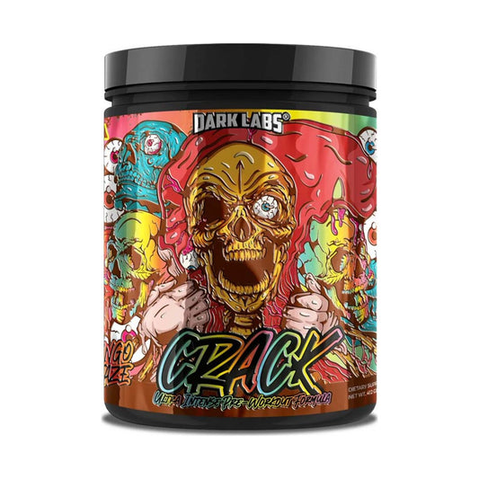 Dark Labs Crack OG Pre-Workout Mango Faze on a white background