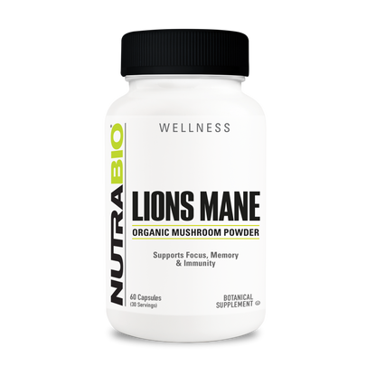 NutraBio Lion's Mane 500mg 60 Capsules — product bottle