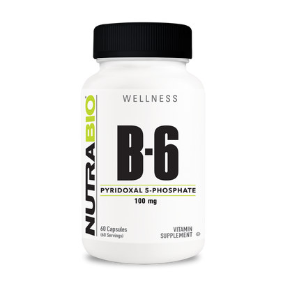 NutraBio Vitamin B6 P5P 100mg 60 Capsules — product bottle