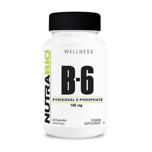NutraBio Vitamin B6 P5P 100mg 60 Capsules — product bottle