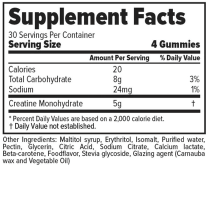 Finaflex Creatine Gummies Sports Nutrition Supplement