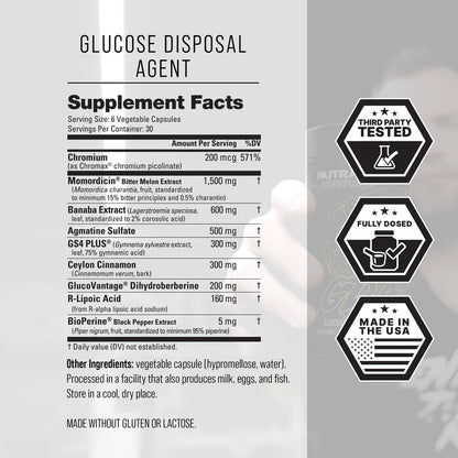 Unbound Supplements NutraBio GDA – Advanced Glucose Disposal Agent for Carb Control, Insulin Sensitivity & Body Composition