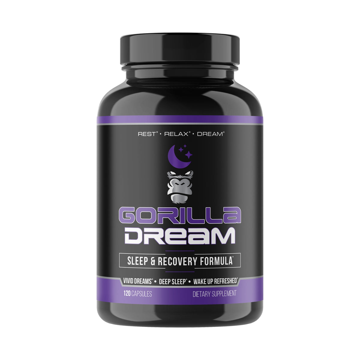 Gorilla Mind Gorilla Dream 120 Capsules on a white background